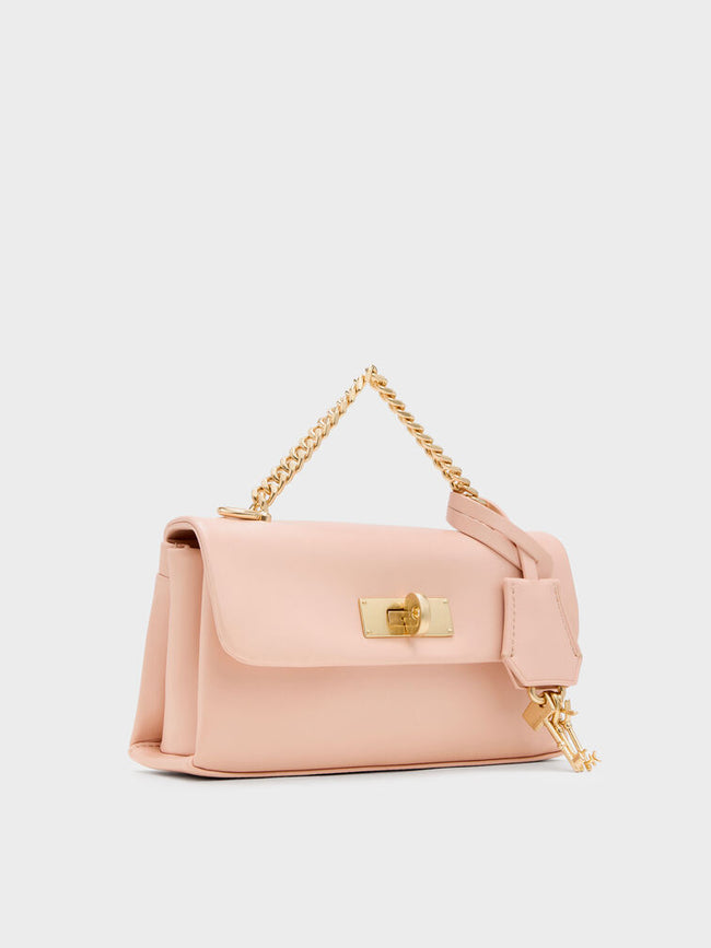 CHARLES & KEITH Women Kerry Wallet On Chain_Pink