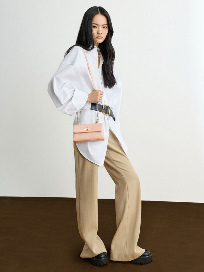 CHARLES & KEITH Women Kerry Wallet On Chain_Pink