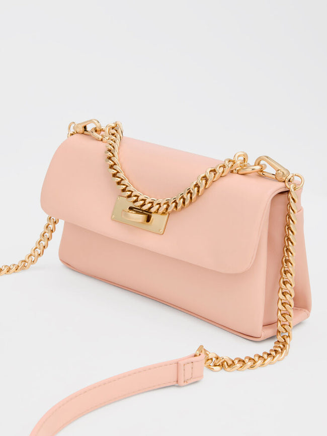 CHARLES & KEITH Women Kerry Wallet On Chain_Pink