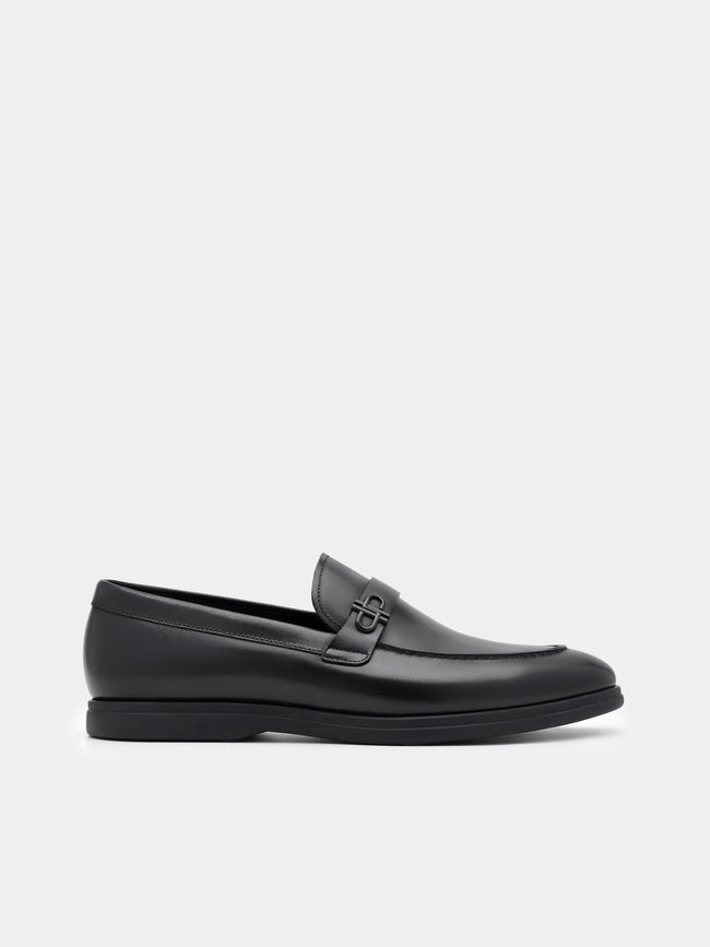 PEDRO Leather Loafers- Black