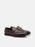 PEDRO Leather Loafers- Brown
