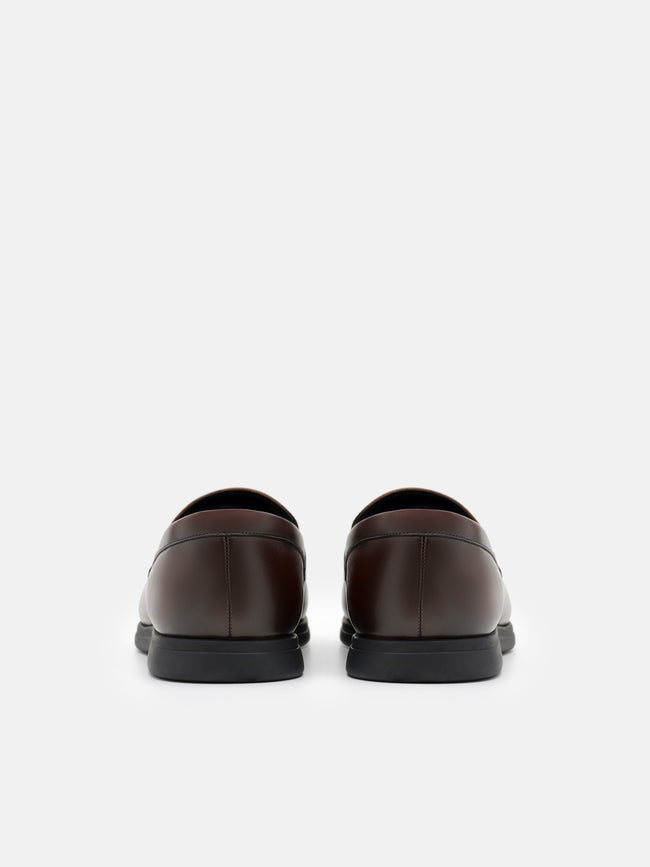 PEDRO Leather Loafers- Brown