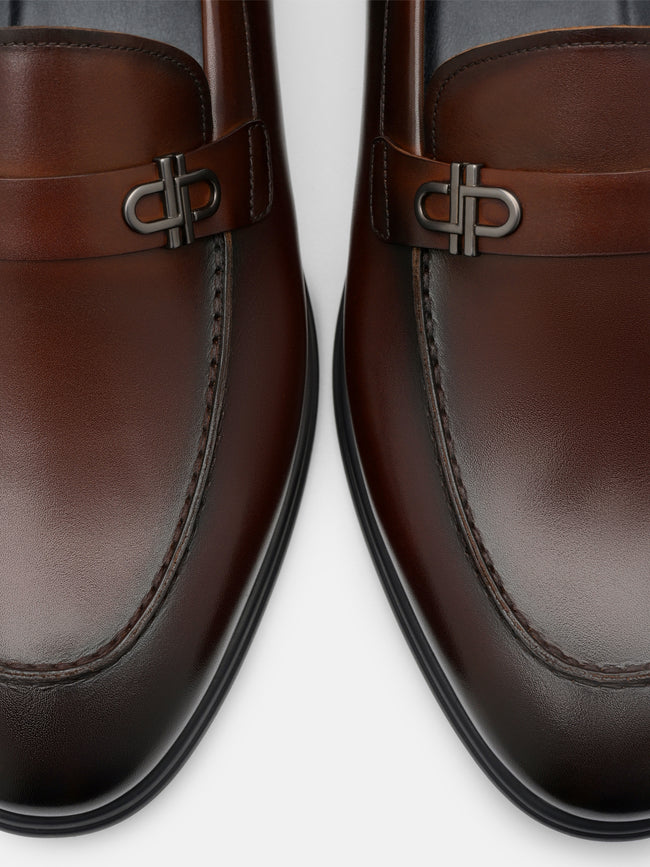 PEDRO Leather Loafers- Brown