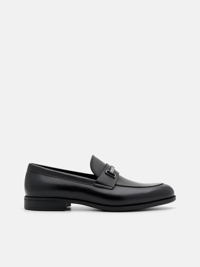 PEDRO Altitude Leather Horsebit Loafers - Black