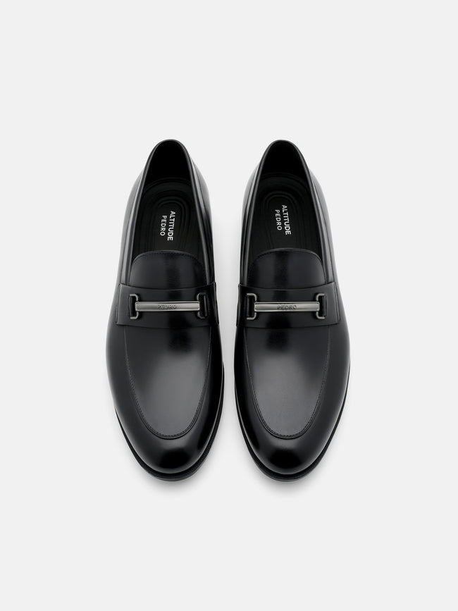 PEDRO Altitude Leather Horsebit Loafers - Black