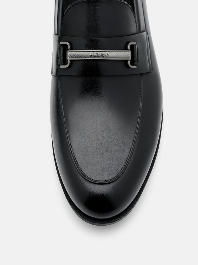 PEDRO Altitude Leather Horsebit Loafers - Black
