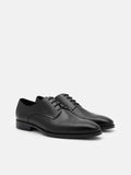 PEDRO Leather Captoe Derby Shoes- Black