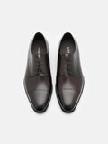 PEDRO Leather Captoe Derby Shoes- Dark Brown