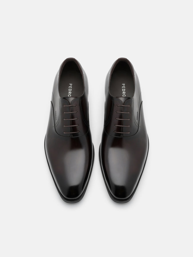 PEDRO Leather Oxford Shoes- Dark Brown