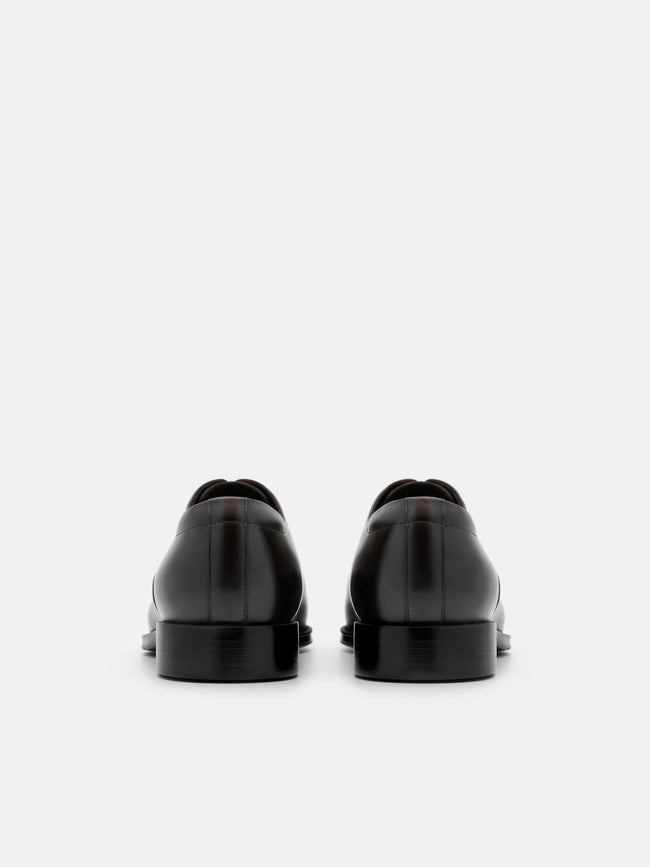 PEDRO Leather Oxford Shoes- Dark Brown