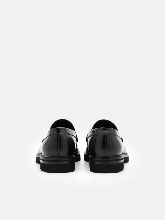 PEDRO Wyatt Leather Loafers  - Black