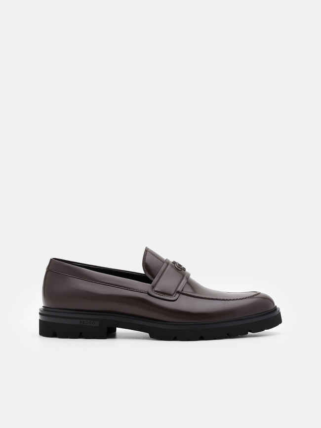 PEDRO Wyatt Leather Loafers  - Dark Brown