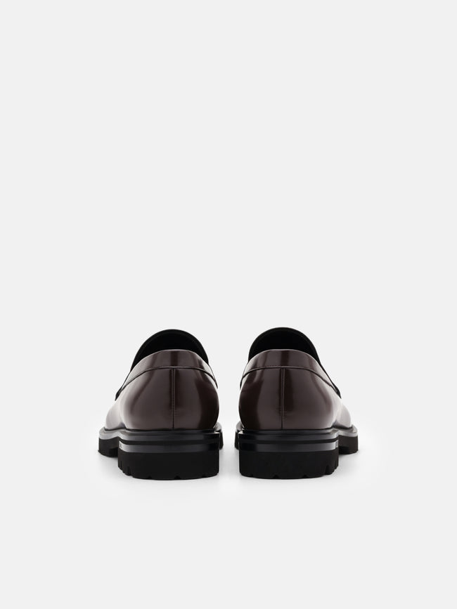 PEDRO Wyatt Leather Loafers  - Dark Brown