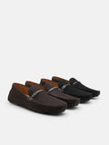 PEDRO Renly Nubuck Driving Shoes -  Black