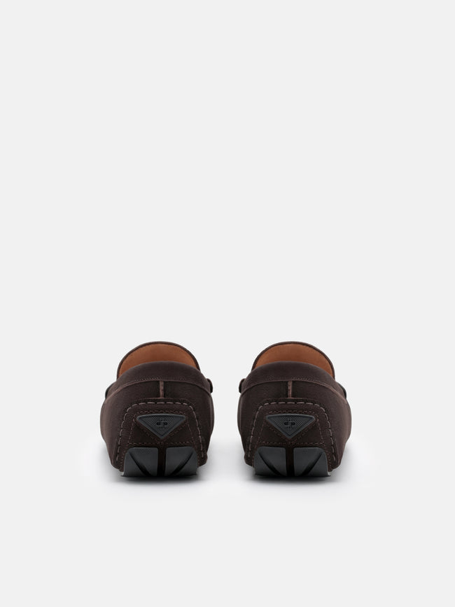 PEDRO Renly Nubuck Driving Shoes -  Dark Brown