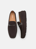 PEDRO Renly Nubuck Driving Shoes -  Dark Brown