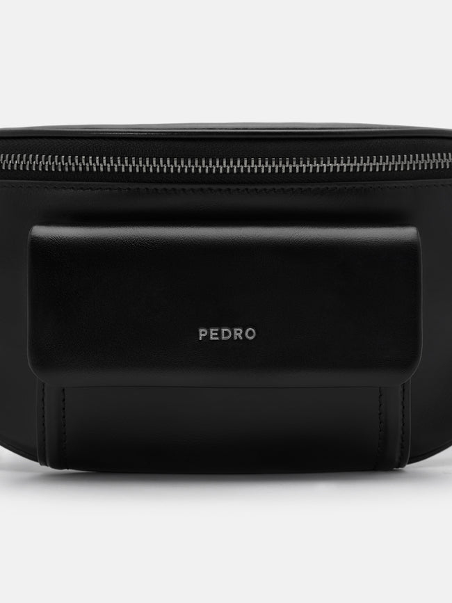 PEDRO Cyrus Leather Belt Bag- Black