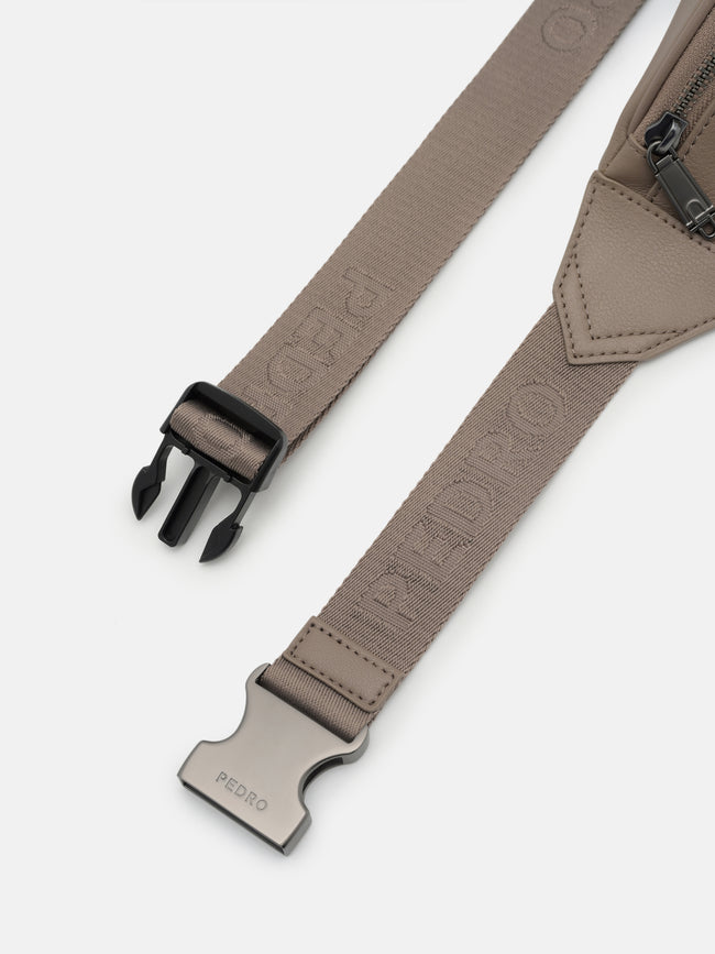 PEDRO Cyrus Leather Belt Bag-Dark Taupe