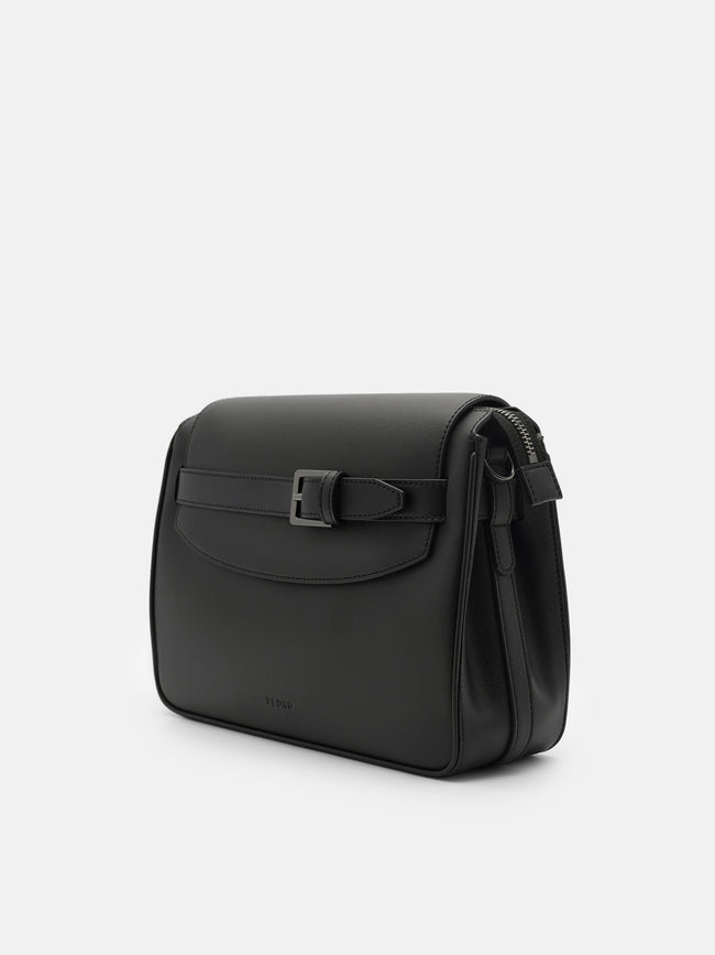 PEDRO Noah Leather Crossbody Bag - Dark Brown