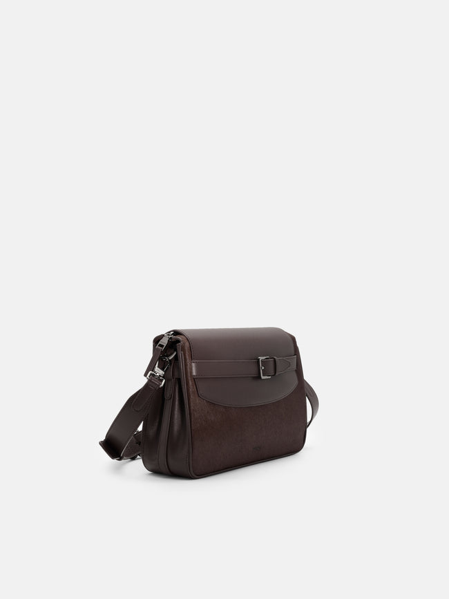 PEDRO Noah Leather Crossbody Bag - Dark Brown