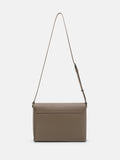 PEDRO Leather Crossbody Bag- Dark Taupe