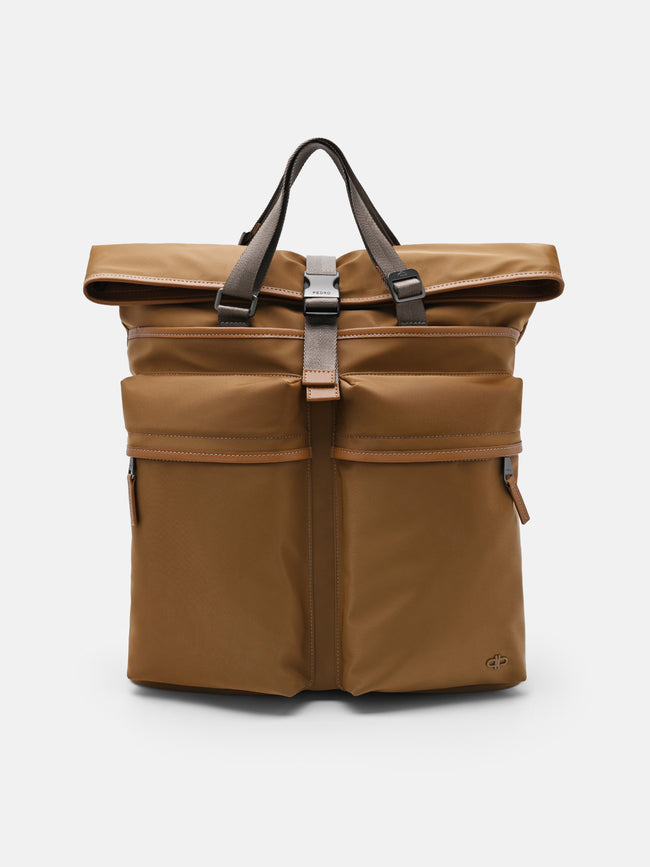 PEDRO Woven Backpack - Cognac