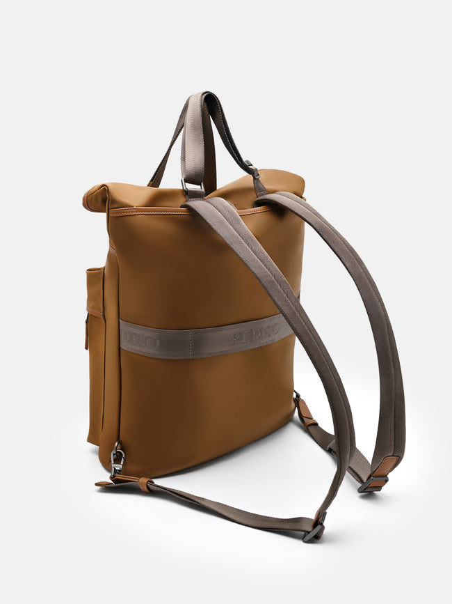 PEDRO Woven Backpack - Cognac