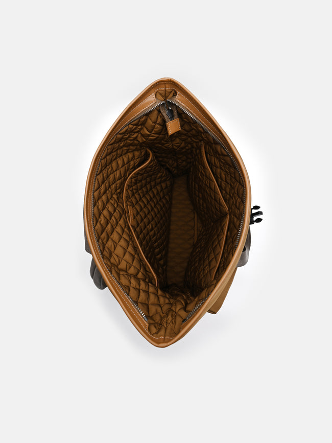 PEDRO Woven Backpack - Cognac