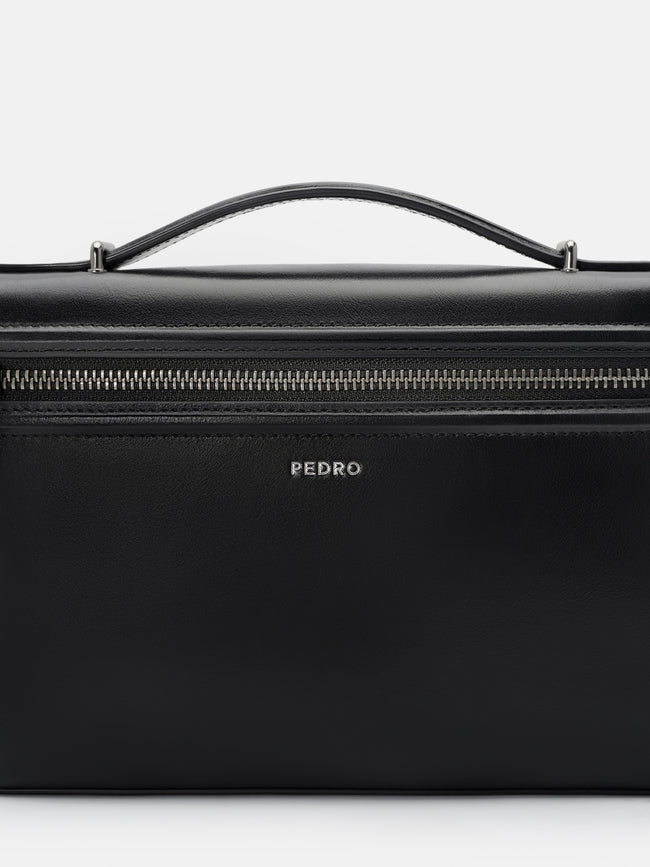 PEDRO Leather Clutch Bag- Black