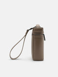 PEDRO Leather Clutch Bag- Dark Taupe