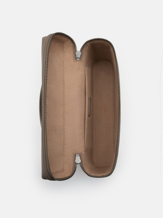 PEDRO Leather Clutch Bag- Dark Taupe