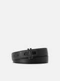 PEDRO Leather Reversible Tang Belt- Black