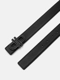 PEDRO Leather Reversible Tang Belt- Black