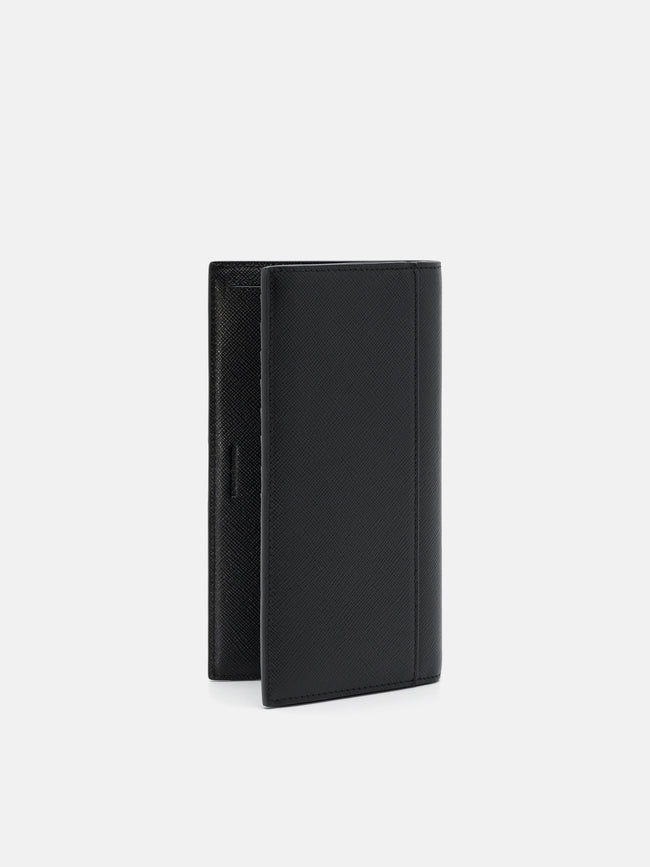 PEDRO Saffiano Leather Long Wallet- Black