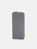 PEDRO Tumbled Leather Long Wallet - Grey Tumble