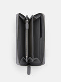 PEDRO Tumbled Leather Long Wallet - Grey Tumble
