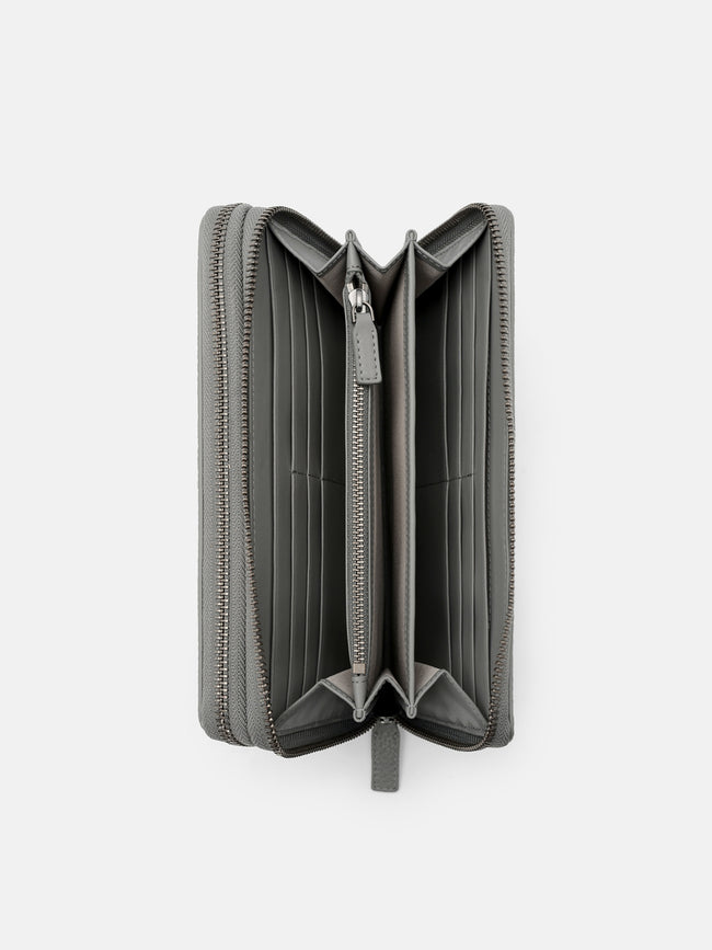 PEDRO Tumbled Leather Travel Organiser - Grey Tumble