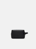 PEDRO Embossed Leather Pouch - Black