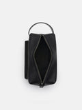 PEDRO Embossed Leather Pouch - Black