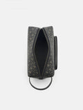 PEDRO Embossed Leather Pouch - Black 2