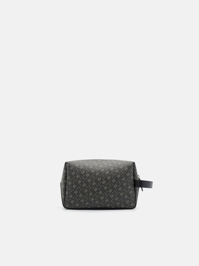 PEDRO Embossed Leather Pouch - Black 2