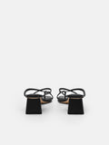 PEDRO Alexis Leather Block Heel Sandals - Black