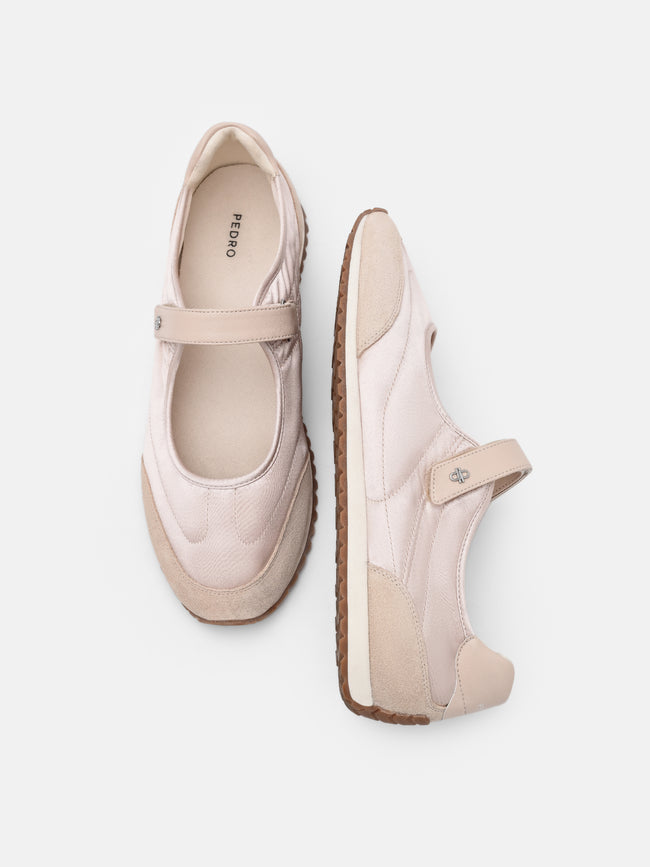 PEDRO Romy Satin Sneakers - Beige