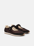PEDRO Romy Satin Sneakers - Dark Brown
