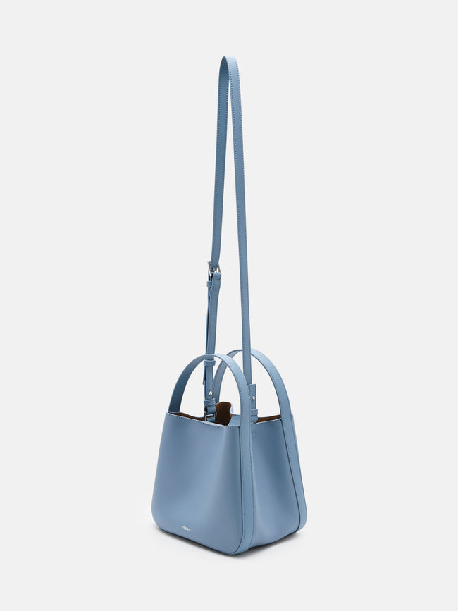 PEDRO Dana Leather Bucket Bag - Slate Blue