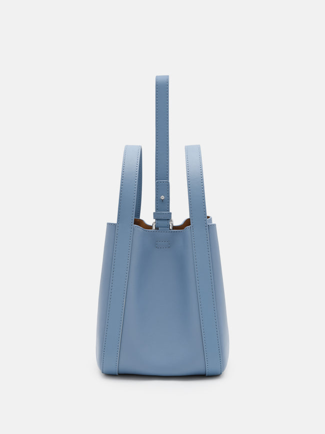 PEDRO Dana Leather Bucket Bag - Slate Blue