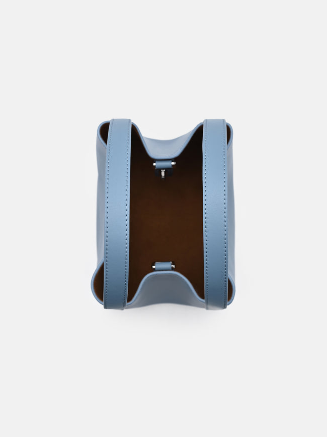 PEDRO Dana Leather Bucket Bag - Slate Blue
