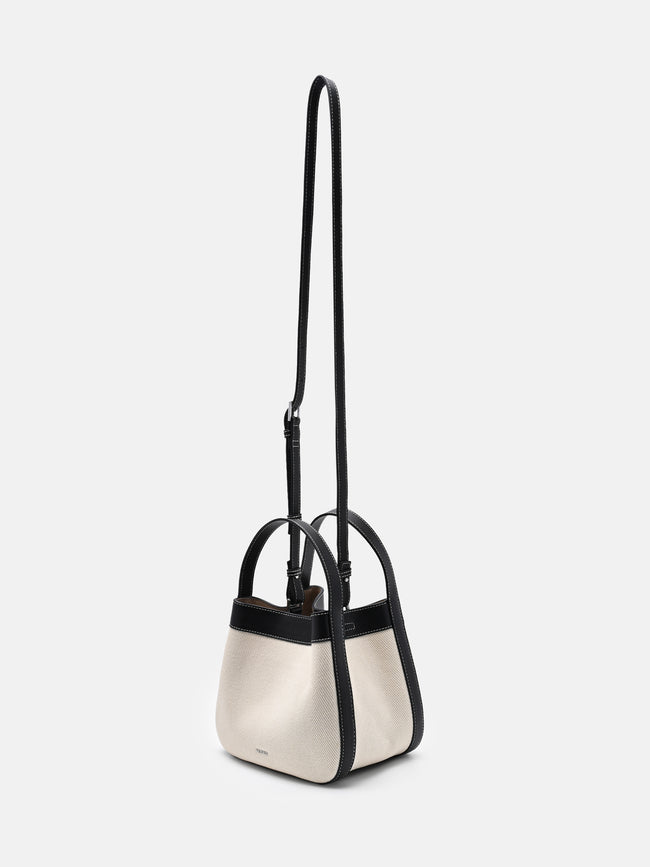 PEDRO Dana Canvas Bucket Bag - Black Canvas