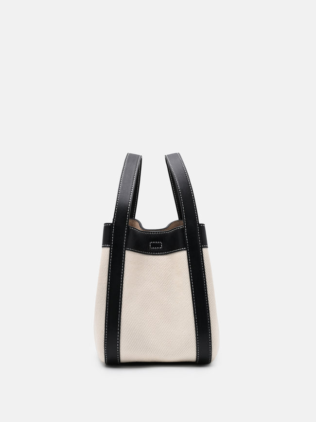 PEDRO Dana Canvas Bucket Bag - Black Canvas