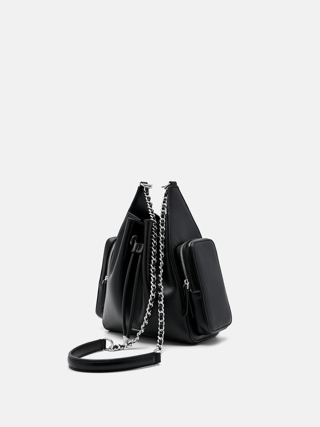PEDRO Drawstring Bucket Bag - Black